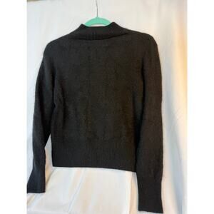 Investment Fine Cashmere High Neck Black Sweater small